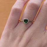 JAIDA EMERALD AND DIAMOND RING