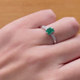 ETNA EMERALD AND DIAMOND RING
