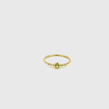 KADER OLIVINE AND DIAMONDS RING