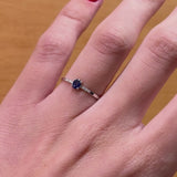 ANILLO ZAFIRO Y DIAMANTES BIRGIT
