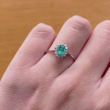 DIANE EMERALD AND DIAMOND RING