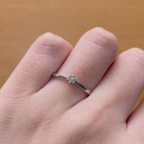 ANILLO SOLITARIO SEIS GARRAS CON DIAMANTE 0.11 QUILATES LAIMA