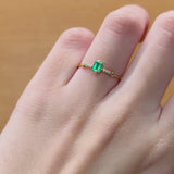 ANNETTE EMERALD AND CZ RING