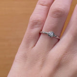 ANILLO SOLITARIO CIRCULO CON DIAMANTE 0.090 QUILATES ALOISIA