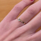 ANILLO AGUAMARINA Y DIAMANTES BIRGIT