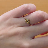 ANILLO BOLITAS ROMBO ANTICA