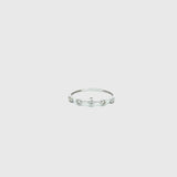 Anillo Oro blanco 18 kilates con circonitas Aalis