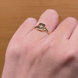 ANILLO SELLO CON DIAMANTE Y ESTRELLA
