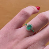 ANILLO ESMERALDAS Y DIAMANTES OLIVETTE