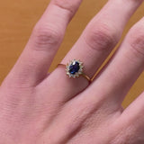 ANELLO ZAFFIRO E DIAMANTI DIANE