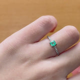 RING EMERALD AND ZIRCONIA NORA
