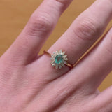 RING MIT SMARAGD UND DOPPELTRACHT AUS DIAMANTEN NAOMI