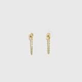 Pendientes Oro 18kt con cadena y bola Adelaida