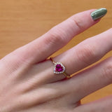 RUBINHERZ-RING MIT ZIRKONIA ETEL