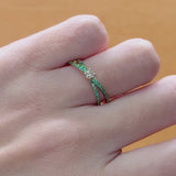 ANILLO ESMERALDAS Y DIAMANTES LOUISE