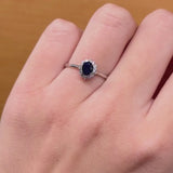 ANILLO ZAFIRO Y ORLA DIAMANTES LAURETTA