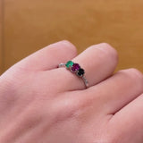 RING EMERALD, RUBY, SAPPHIRE AND ZIRCONIA OLIVIE