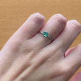 ANELLO SMERALDO E ZIRCONI ANNETTE