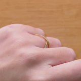 BAGUE DOUBLE CROISÉE AVEC DIAMANTS MIREILLE