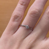 Solitaire Chaton Ring with 0.10 Carat Diamond Jodene