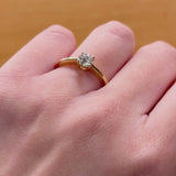 ANILLO SOLITARIO DIAMANTE CREADO 0.53 QUILATES CERTIFICADO IGI