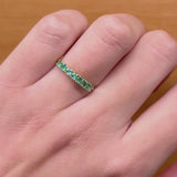 BAGUE RAIL AVEC ÉMERAUDES LUCIANA