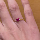 BAGUE COEUR RUBIS AVEC CIRCONES THAMINA II
