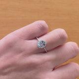 AQUAMARINE AND DIAMOND RING GAMILA