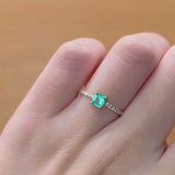 RING EMERALD AND ZIRCONIA NORA