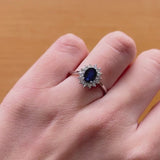 ANILLO ZAFIRO Y DIAMANTES DIANE II