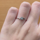 ANILLO SOLITARIO CHATON CON DIAMANTE 0.10 QUILATES JODENE