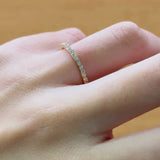 ANILLO MEDIA ALIANZA CON DIAMANTES 0.21 QUILATES SAMANTA