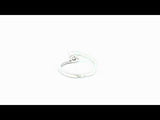 CROSS SOLITAIRE RING WITH CREATED DIAMOND 0.30 PIA CARAT