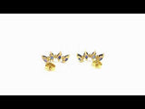 BOUCLES D'OREILLES D'ESCALADE LAURIE SAPHIR ET DIAMANTS