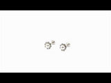 EARRINGS WITH CREATED DIAMOND CLAWS 0.06 CARATS MICHELLE