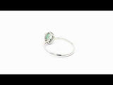 OVAL EMERALD RING AND EMBROIDERY WITH PATTIE CREATED DIAMONDS