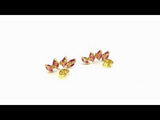 BOUCLES D'OREILLES D'ESCALADE LAURIE RUBIS ET DIAMANTS