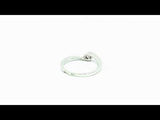CROSS SOLITAIRE RING WITH CREATED DIAMOND 0.10 PIA CARAT