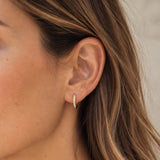 PENDIENTES AROS CON DIAMANTES ENGASTADOS EN PAVE