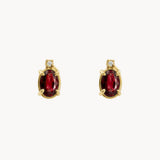 PENDIENTES RUBI Y DIAMANTES