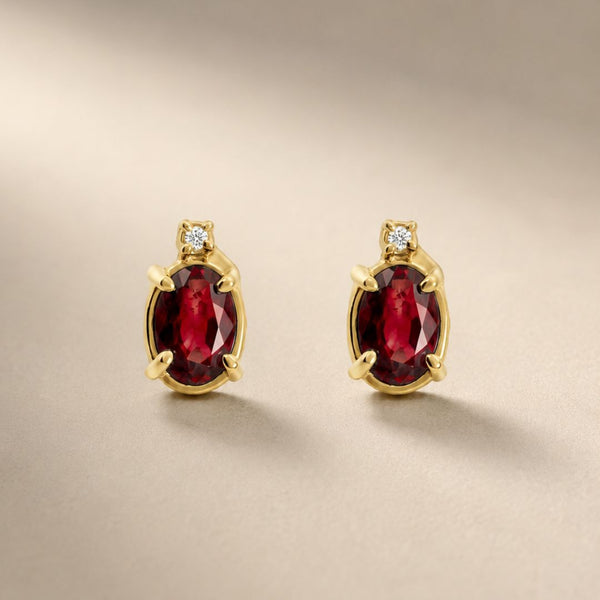 Ruby and Diamond Earrings