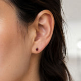 PENDIENTES RUBI Y DIAMANTES