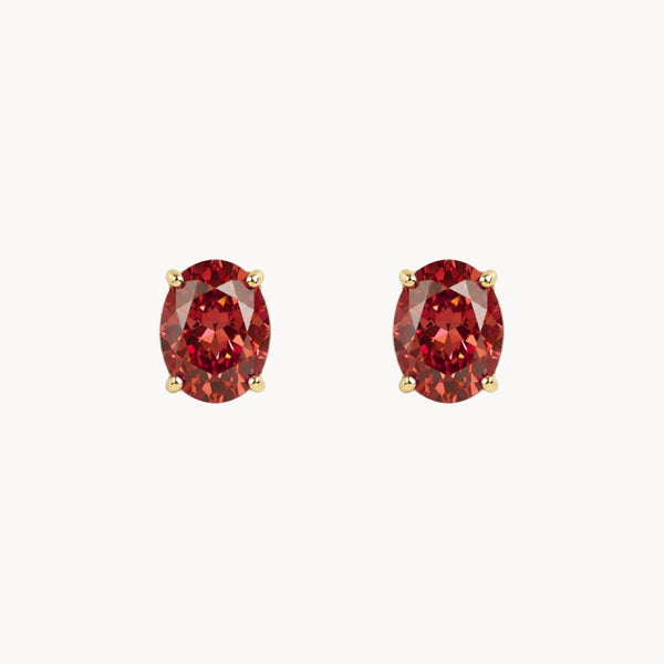 BRINCOS RUBI OVAL 6X4 HENYE