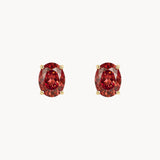 PENDIENTES RUBI NATURAL 6X4MM