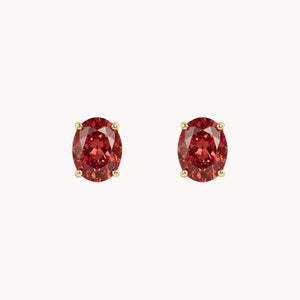 PENDIENTES RUBI OVAL 6X4 HENYE