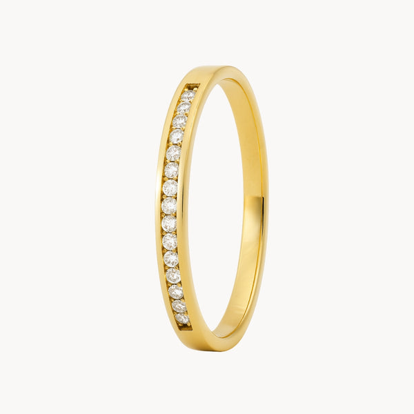 ANILLO MEDIA ALIANZA CON DIAMANTES 0.12 QUILATES TACEY