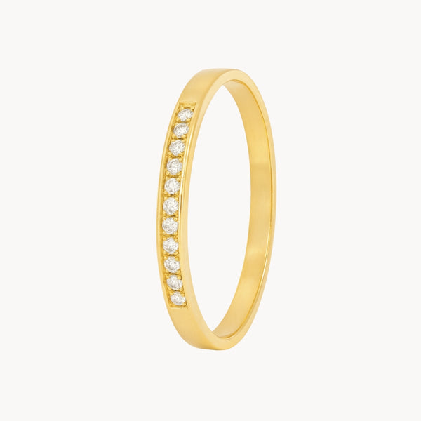 ANILLO MEDIA ALIANZA CON DIAMANTES 0.063 QUILATES TACEY