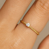 ANILLO SOLITARIO CON DIAMANTE 0.070 QUILATES TAYLA