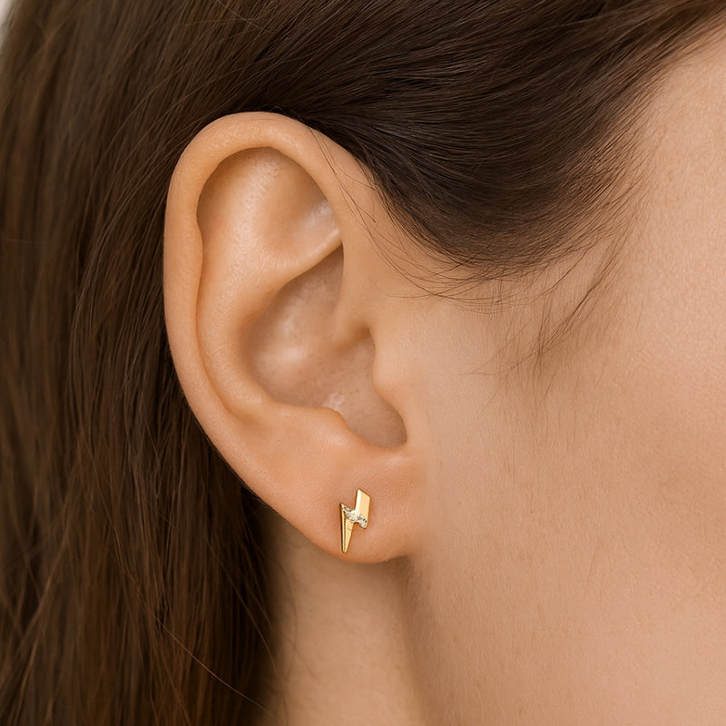 PIERCING OREJA RAYO CON CIRCONITAS THAMAR