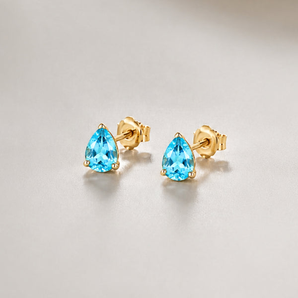 PENDIENTES CON TOPACIOS AZULES SIGI